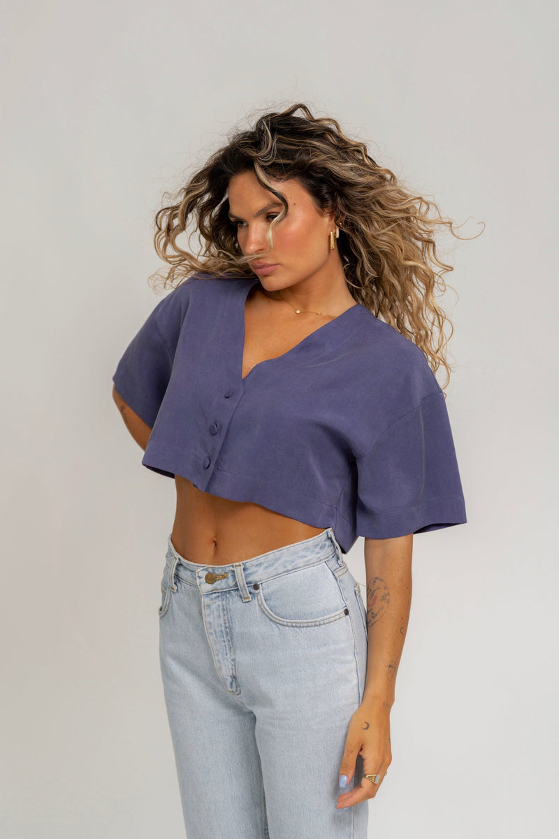 Chemise Blair Cropped - Violet