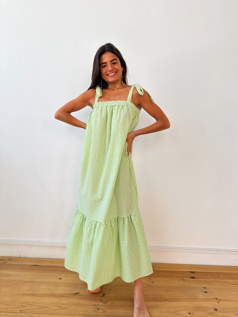 Robe Inés Vichy Green