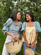 Blue And Yellow Maca Blouse