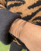 Set of 7 Baila Silver Weekly Bracelet