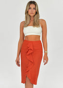 Jupe Najah Linen - Orange