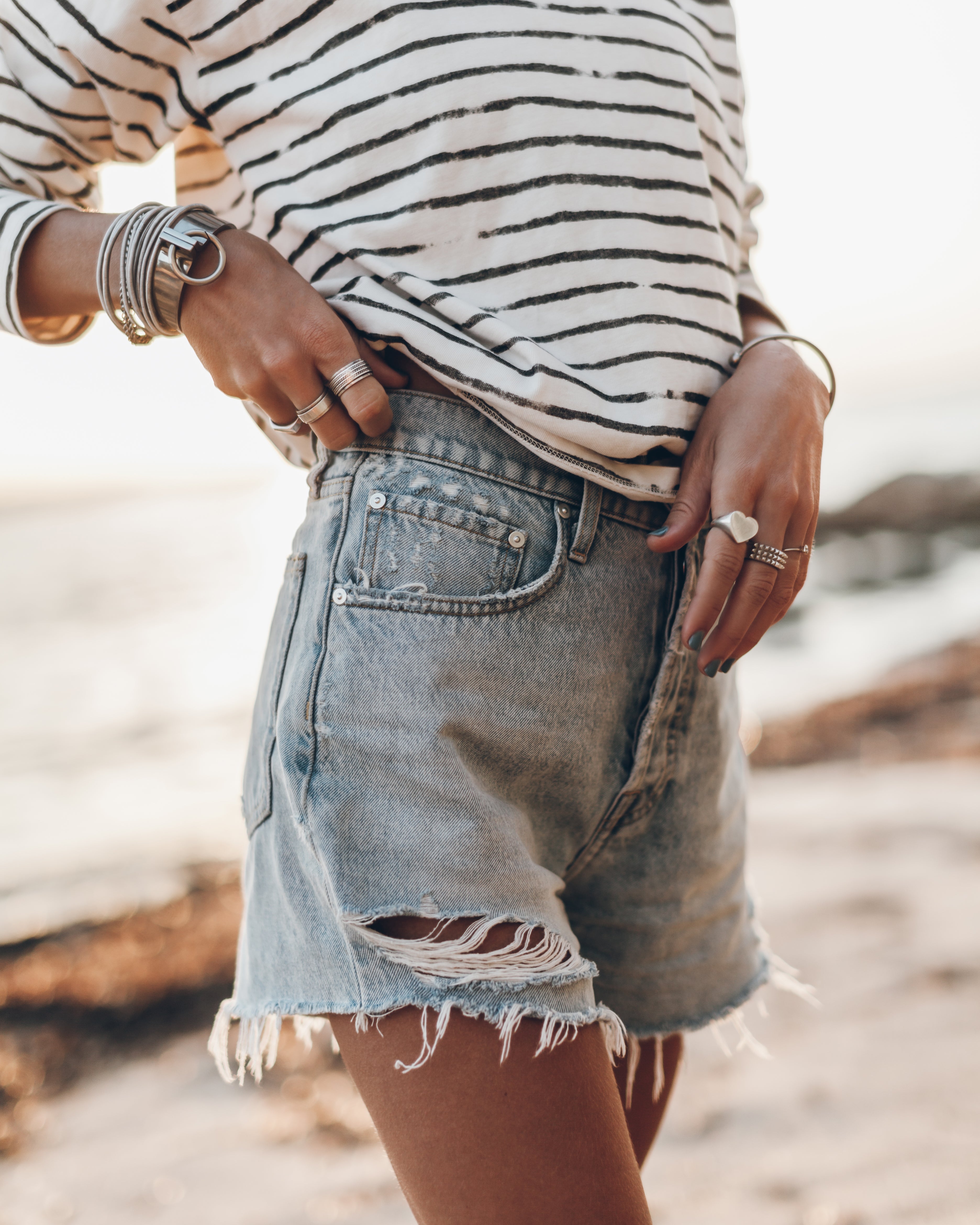 The Blue Denim Short