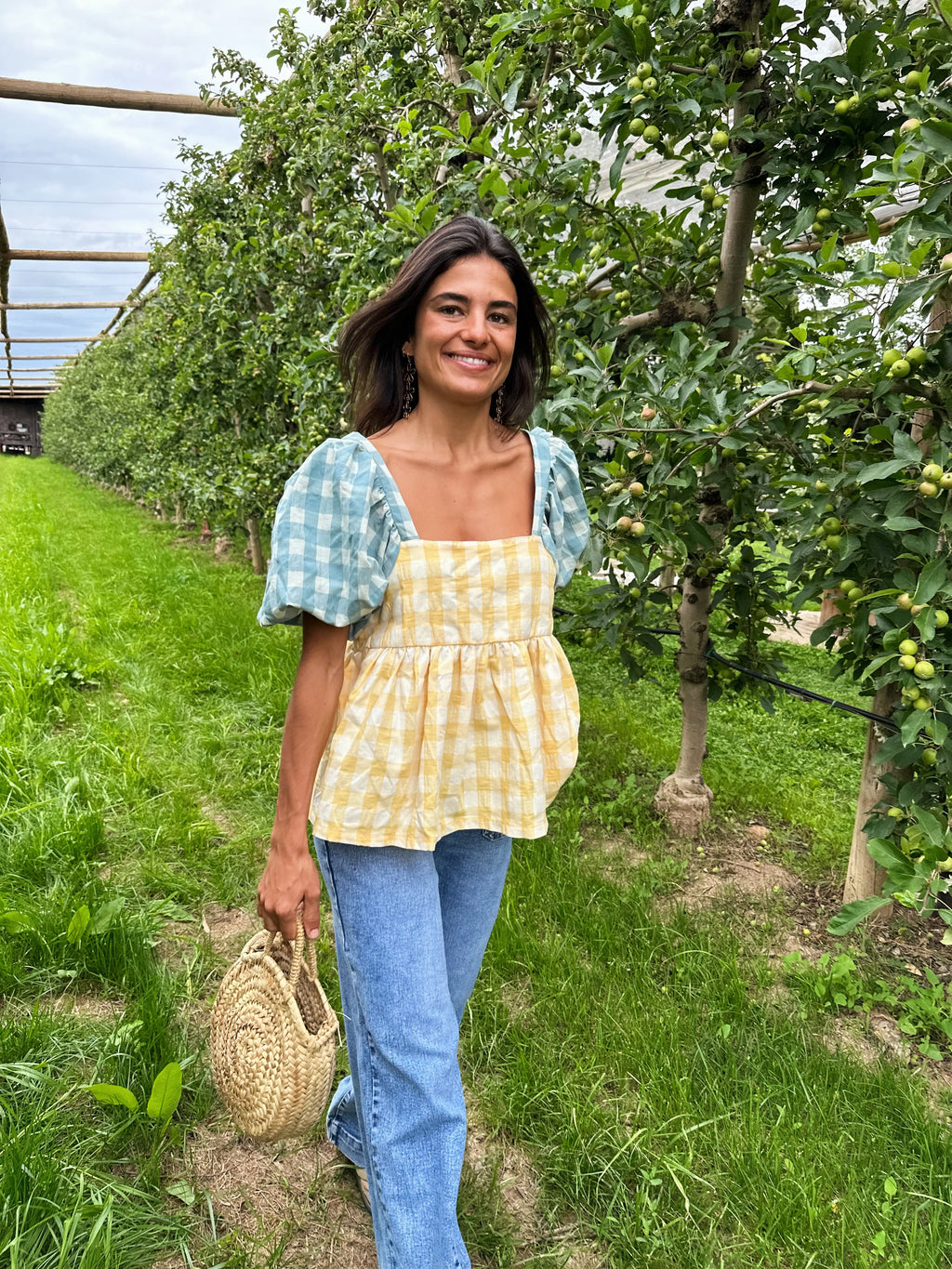 Blue And Yellow Maca Blouse