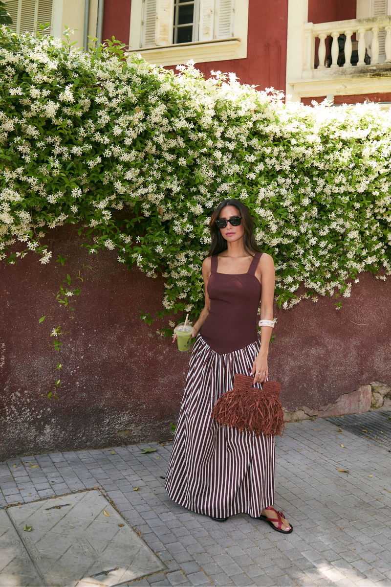 Robe Maria Combiné Marron