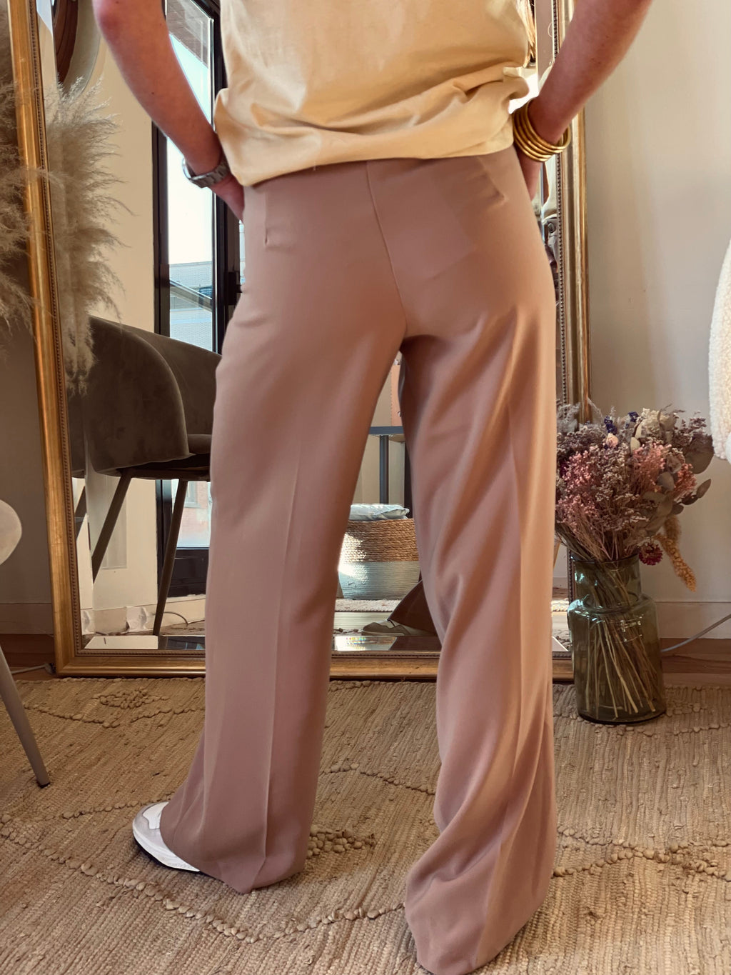 Isaure Trousers Buttons Beige