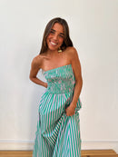 Robe Emily Green Stripes