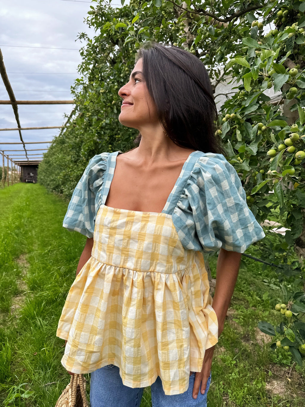 Blue And Yellow Maca Blouse