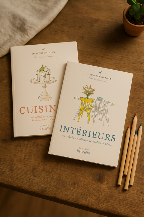 Lot De Deux Carnets De Coloriage - Intérieurs & Cuisine