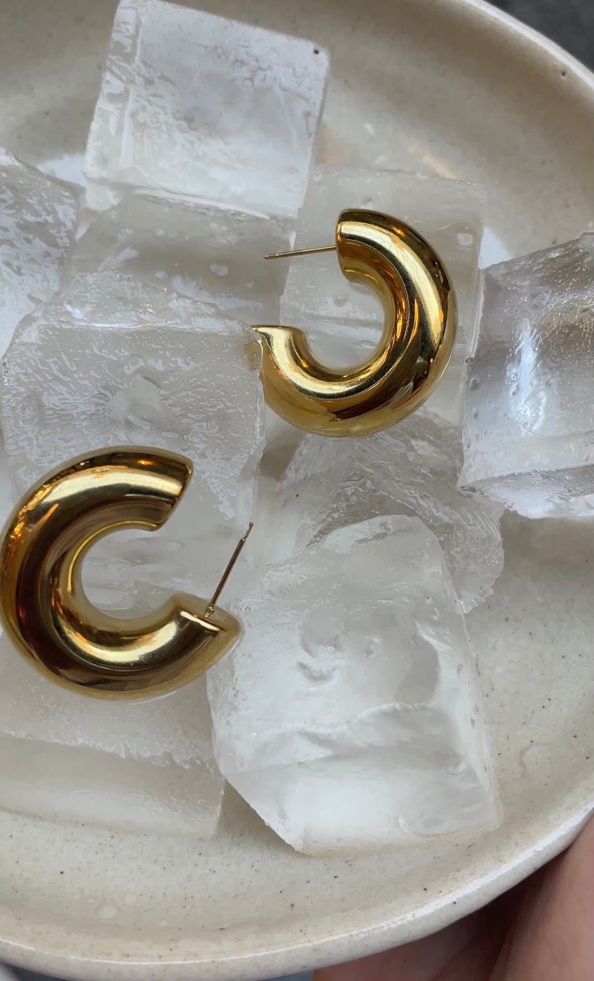 Extra bold hoop earrings