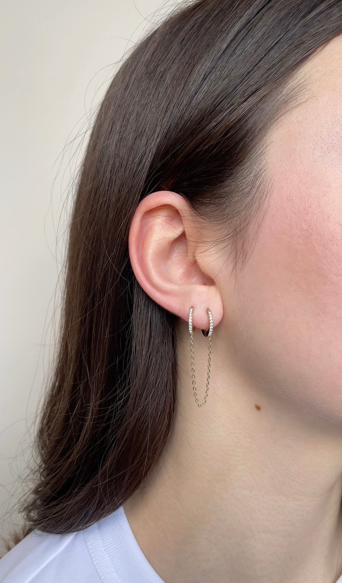 Orecchino Singolo con Strass