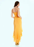Valentina Papaya Dress