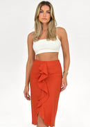 Jupe Najah Linen - Orange