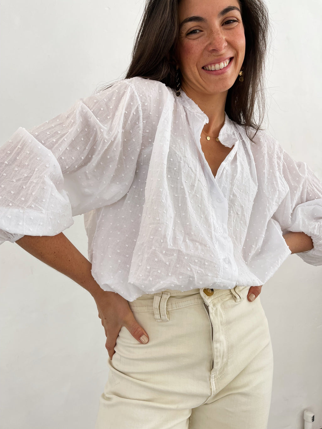White Julia Blouse