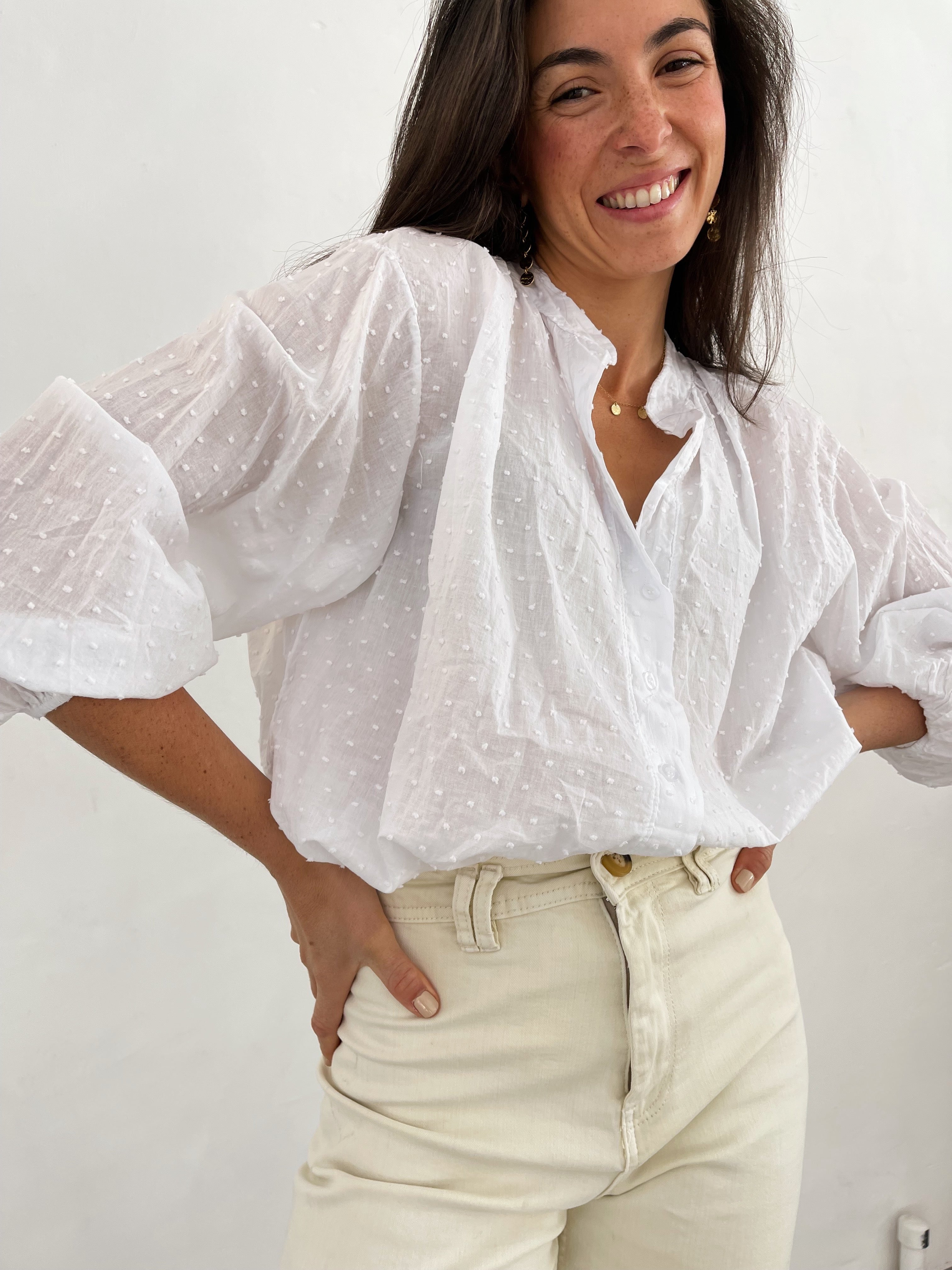 White Julia Blouse