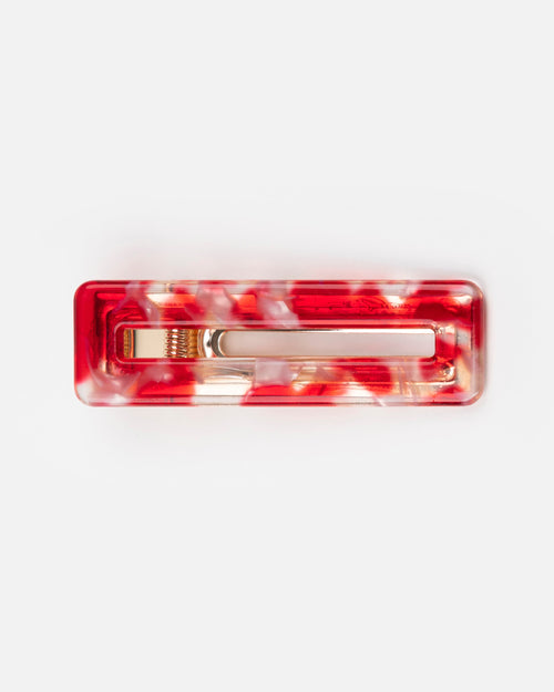 Barrette Rectangle - Rouge