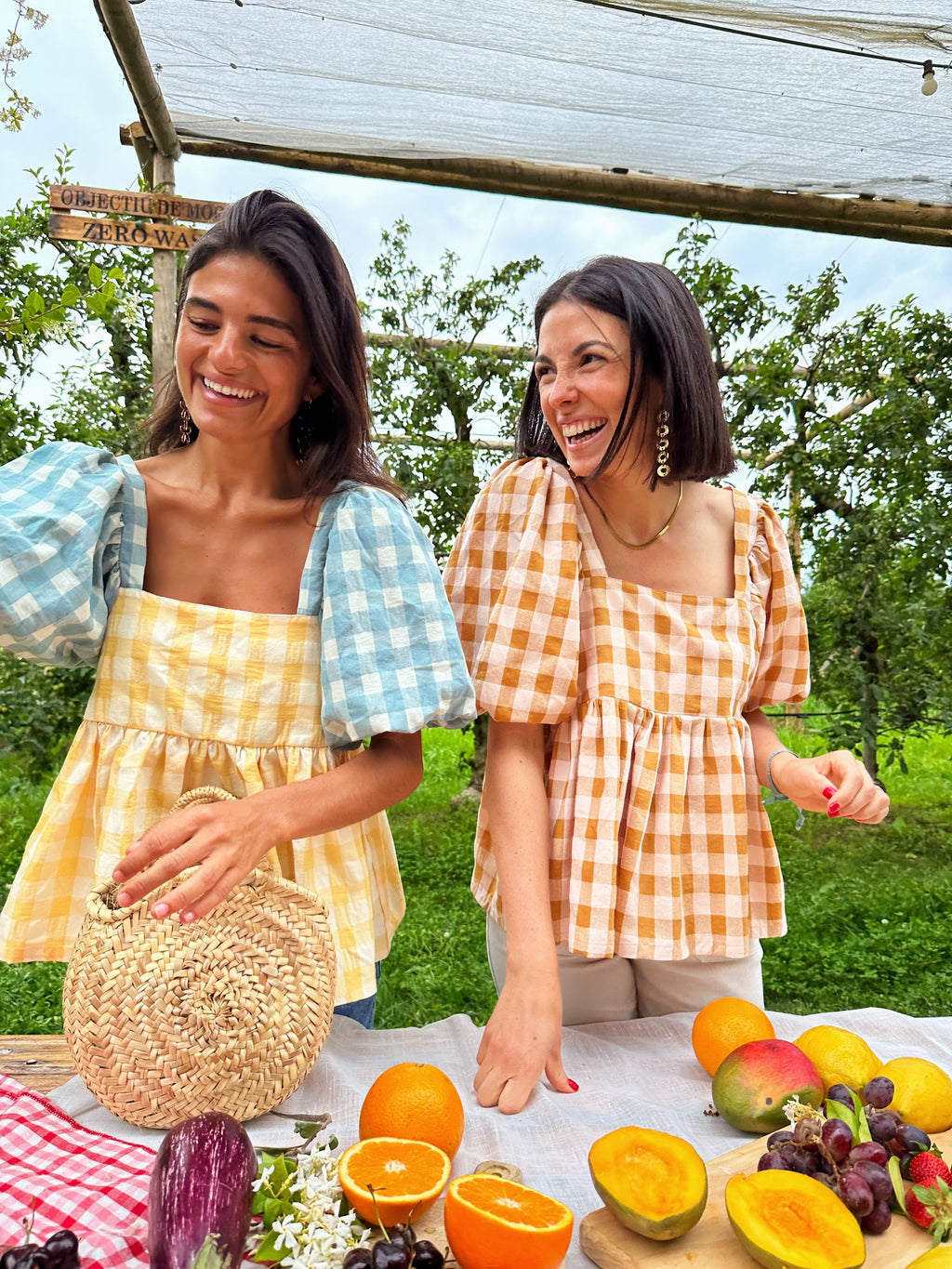 Blue And Yellow Maca Blouse
