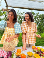 Blue And Yellow Maca Blouse