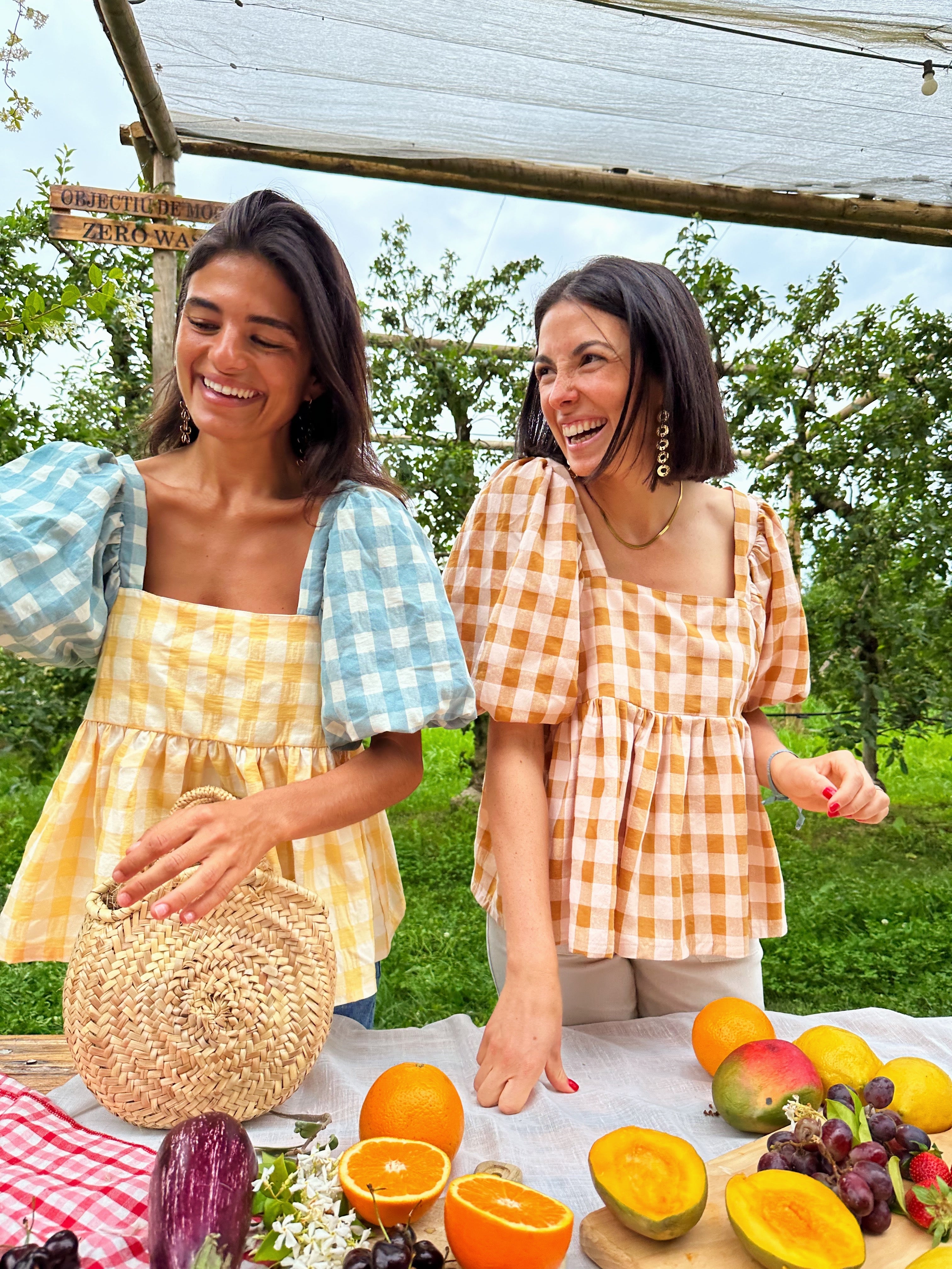 Blue And Yellow Maca Blouse