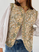 Gilet Khaki Flowers