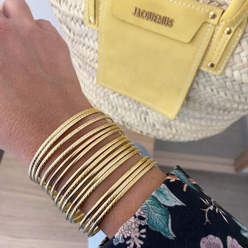 Set of 7 Gold Chicana Bracelet