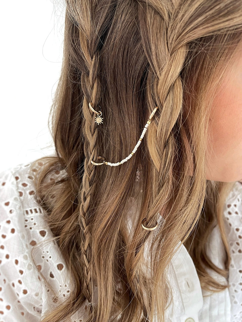 Pendientes mini aro “Sol” bañados en oro-Instants Plaisirs • Joyería-Instants Plaisirs • Joyería
