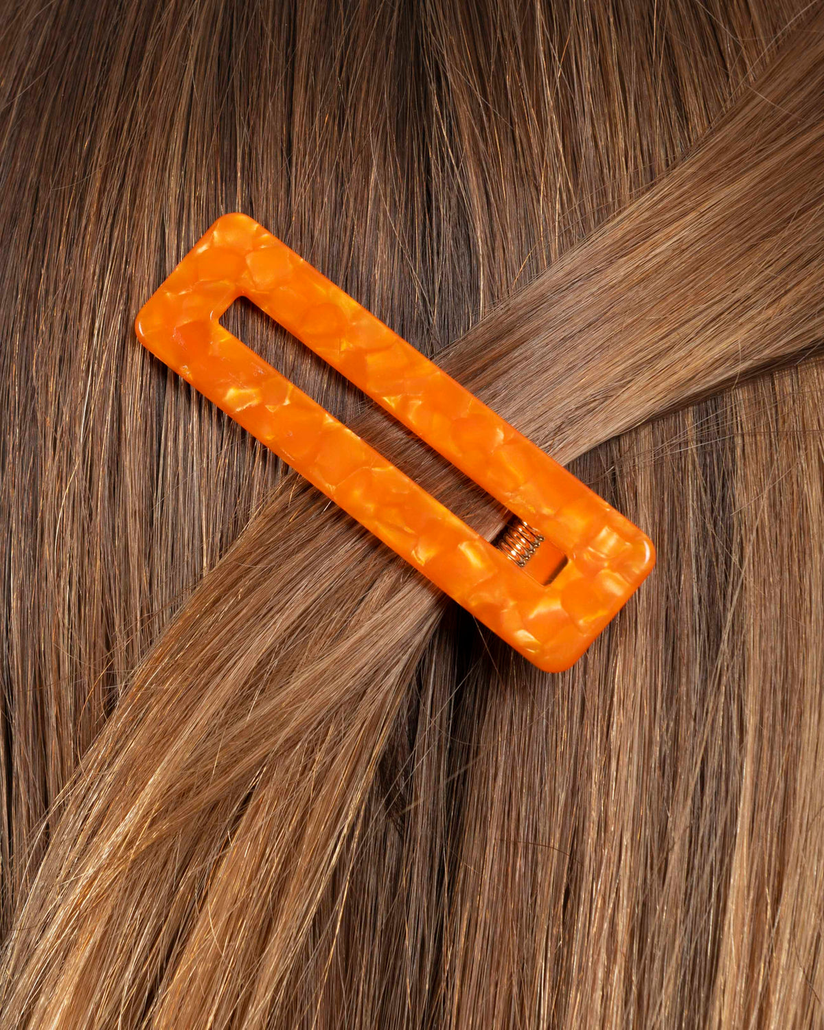 Rectangle Barrettes - Clementine