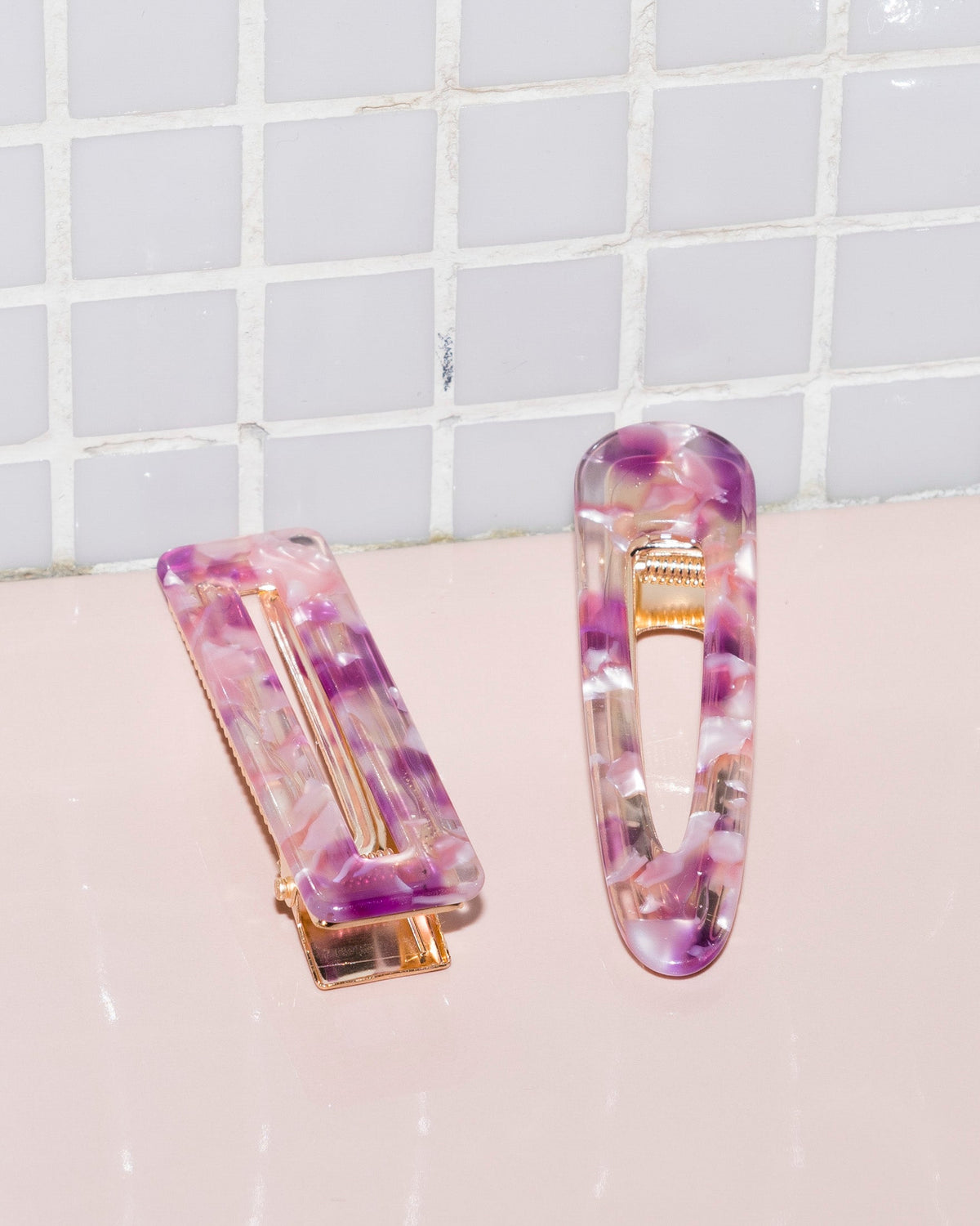 Barrettes Triangle - Pink