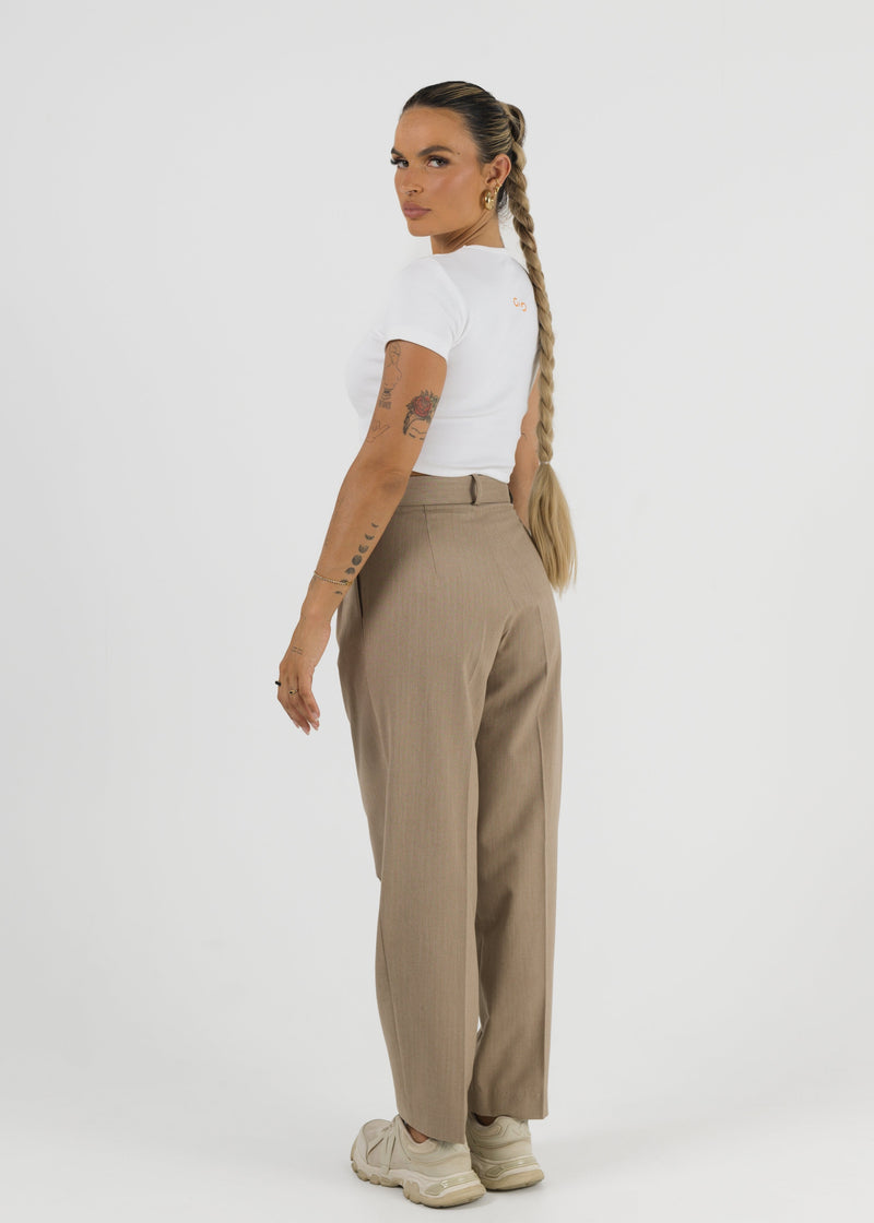 Pantalon Mocha Herringbone Trousers