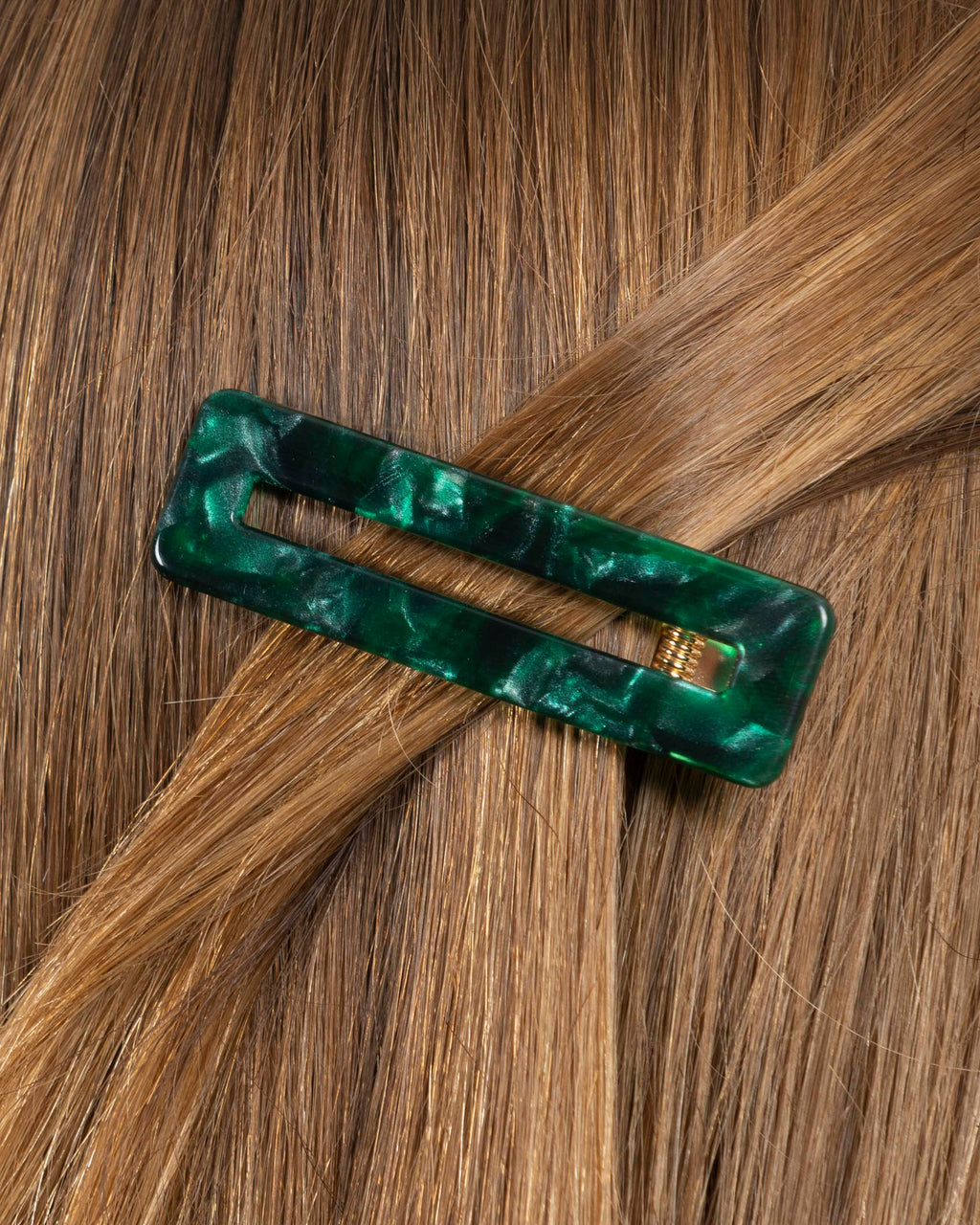 Rectangle Barrettes - Green