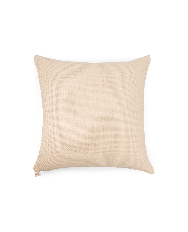 Coussin - Carino - Tissu Et Paille - Beige