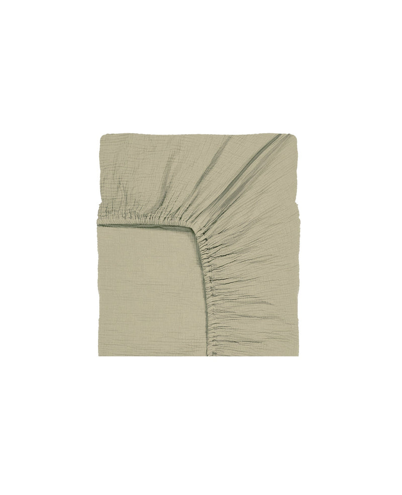 Drap-Housse - Como - Gaze De Coton - Vert D'Eau