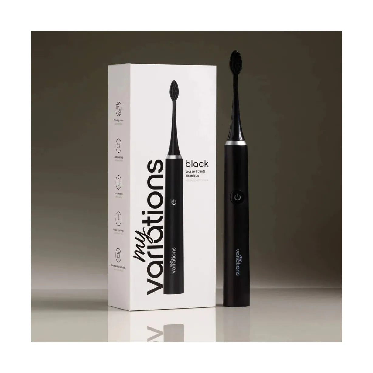 Black Brush + Case + Support