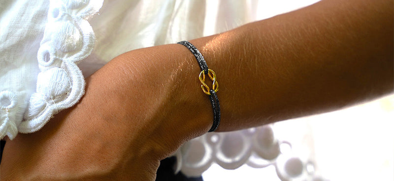 Bracelet Gaeta - Anthracite Pailleté