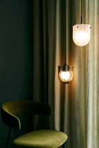 GUBI - Seine Pendant Light - Coral & Antique Brass