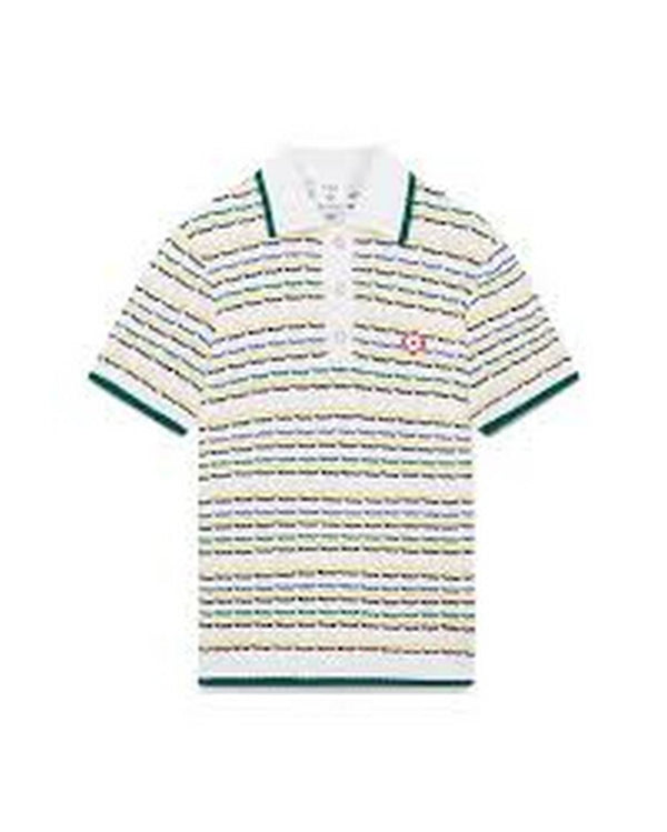 Casablanca - Short Sleeve Knit Stitch Polo Shirt