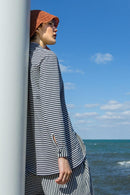 Camisa - Odette - Azul Marino A Rayas