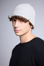 Berretto Unisex Hat - Grigio Chiaro - Misto - 100% Cashmere