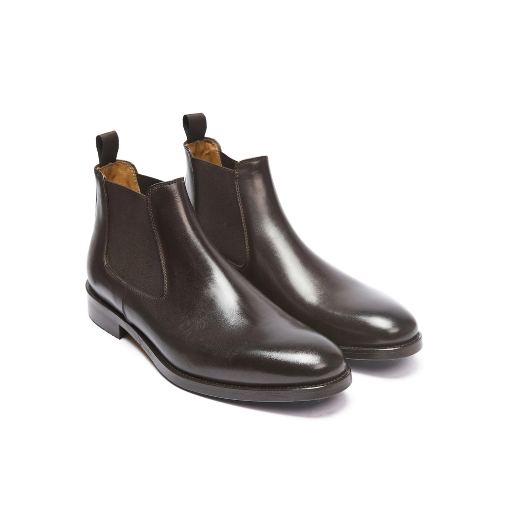 Golf-Toe Chelsea Boots - Dark Brown - Women