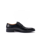 Double Monk Strap With Straight Toe Cap - Black - Men