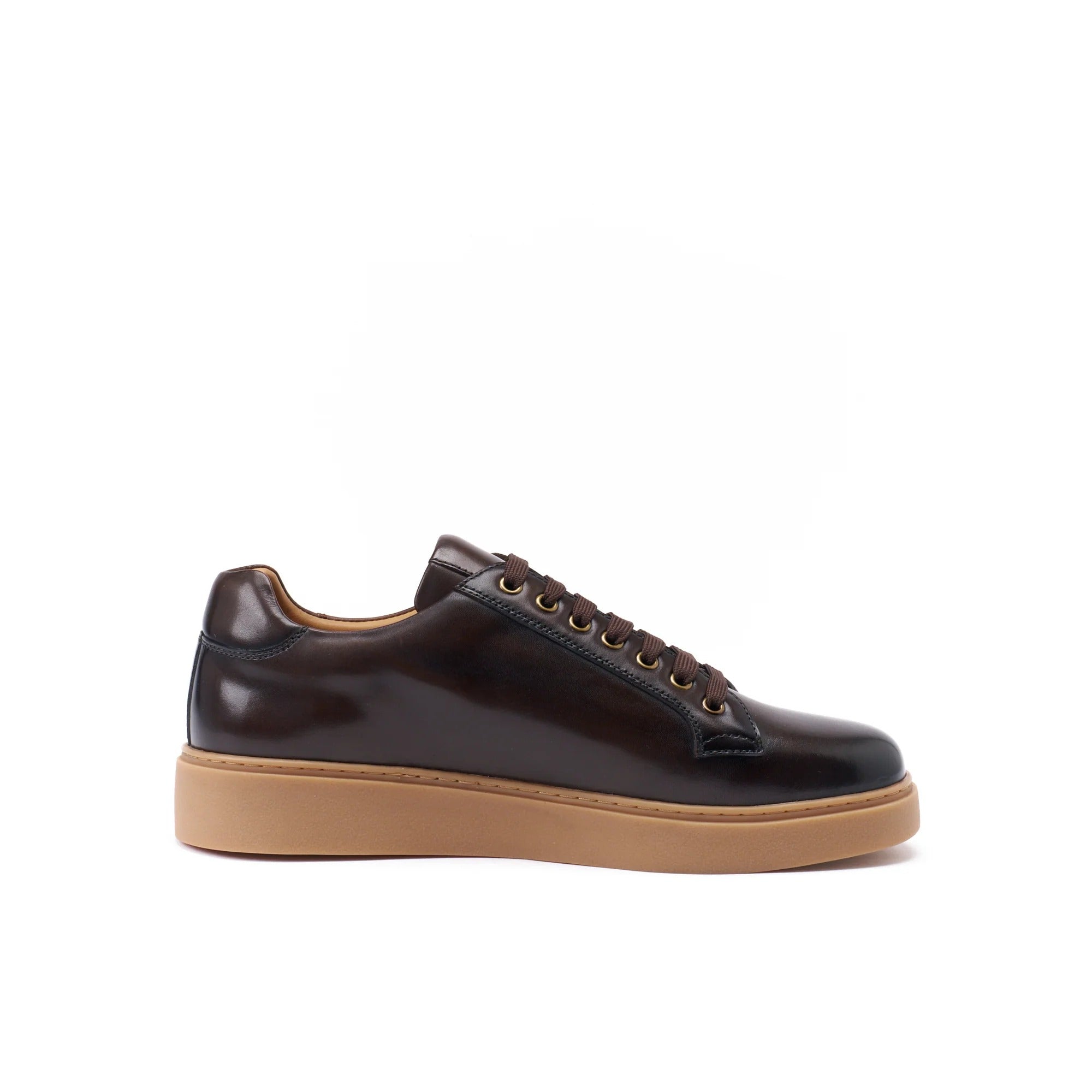 Classic Lace-Up Trainers - Dark Brown - Men