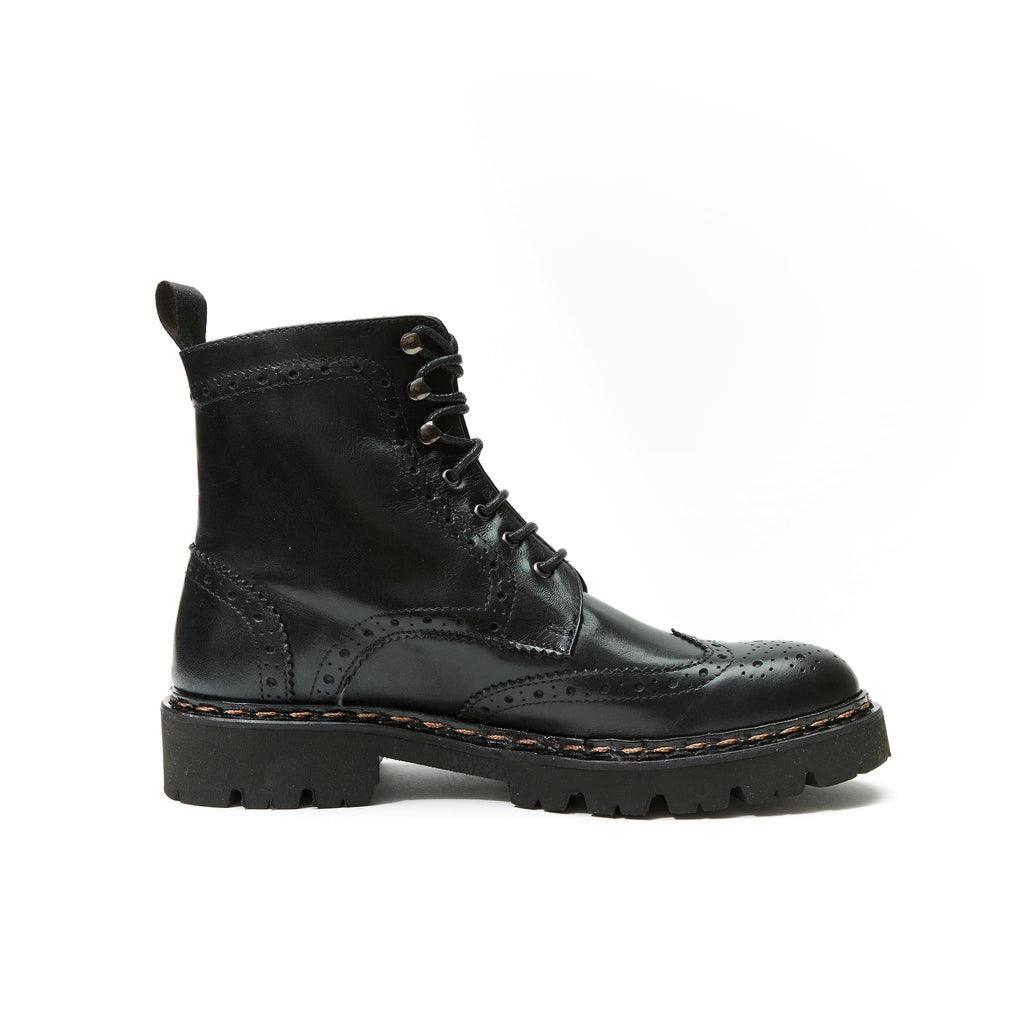 Derby Boots with Golf Toe - Black - Women