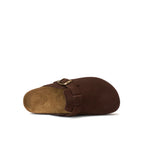 Zuecos Noe Suede Dark Brown - Hombre