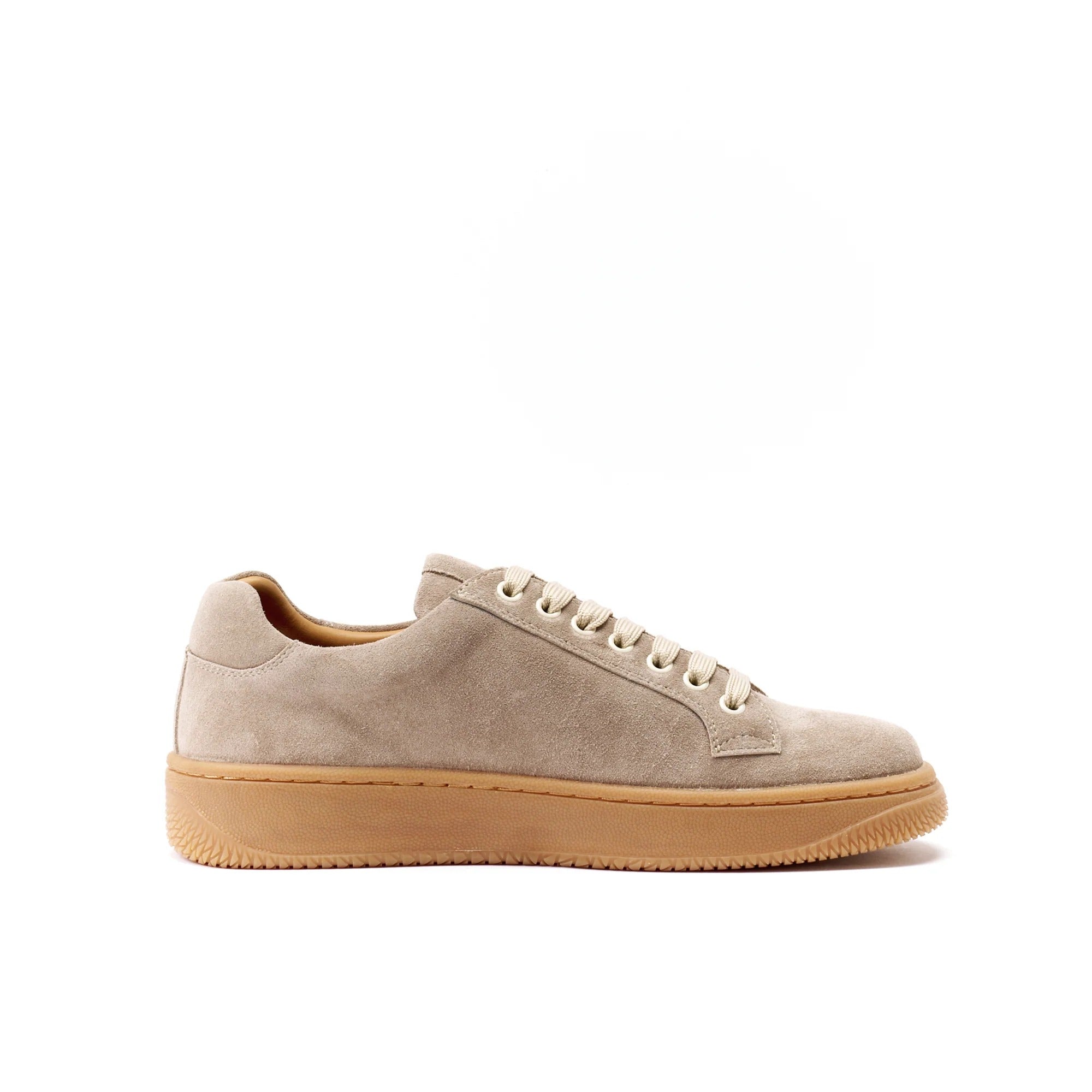 Classic Lace-Up Trainers - Taupe - Women
