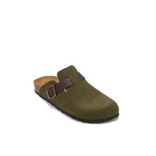 Zuecos Noe Suede Moss Green - Mujer