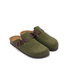 Zuecos Noe Suede Moss Green - Mujer