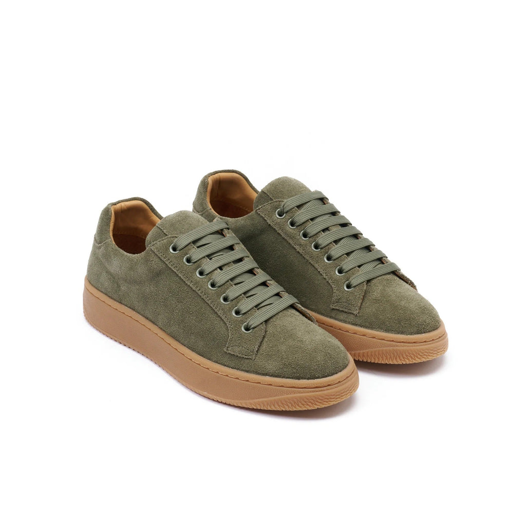 Lace-Up Trainers - Green Tea - Women