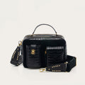 Sac Cesar Embossé Croco Noir