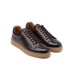 Classic Lace-Up Trainers - Dark Brown - Men
