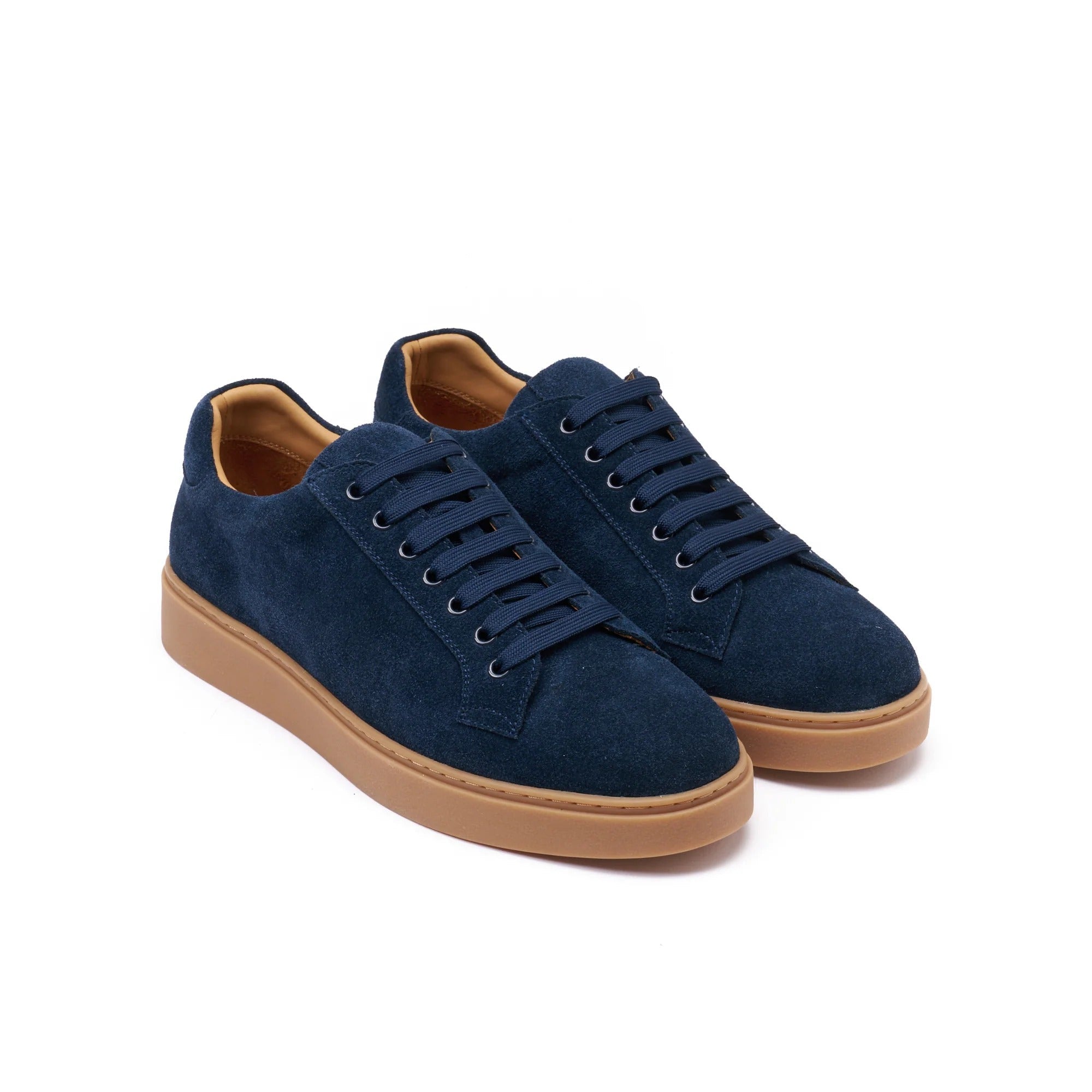 Lace-Up Trainers - Navy Blue - Men's