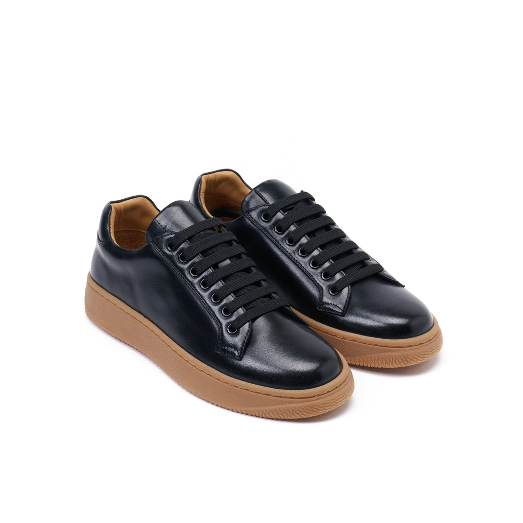 Lace-Up Trainers - Black - Women